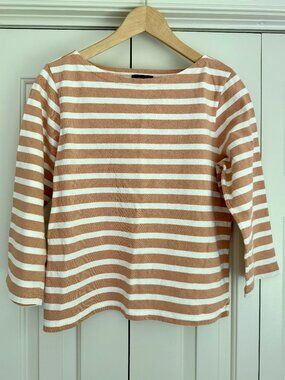 J. Crew striped boatneck top - women's size M